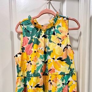 Loft Floral dress size large